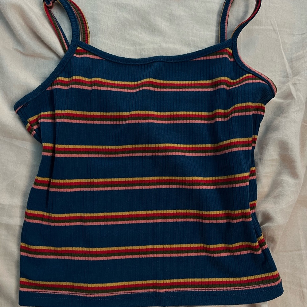 Striped Ribbed Cami Tank Top - Picture 2 of 2